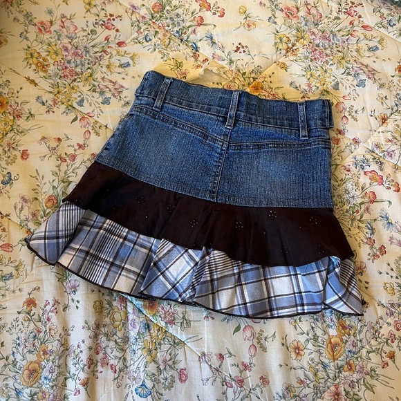 Rewind Girl Denim Skirt with Ruffles - Picture 5 of 5